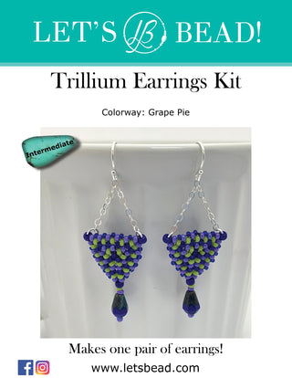 Trillium Earings Kit - Grape Pie