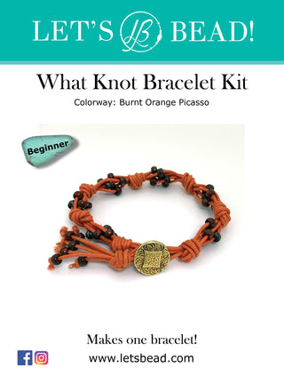 What Knot Bracelet Kit - Burnt Orange Picasso