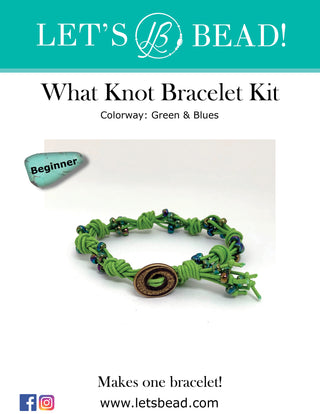 What Knot Bracelet Kit - Green & Blues