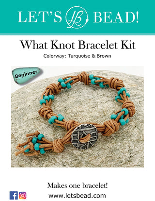 What Knot Bracelet Kit - Turquoise & Brown